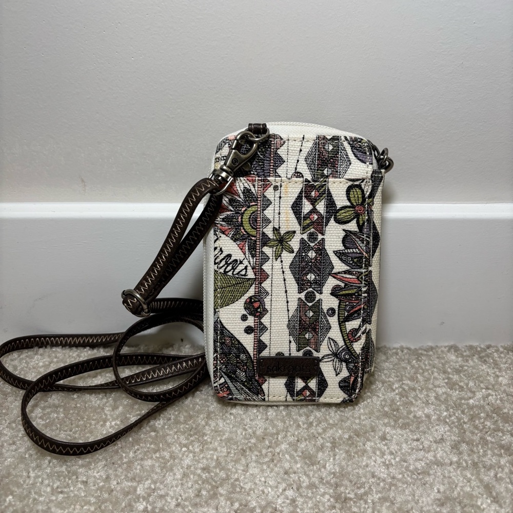 Sakroots Owl Mini Wallet Vinyl Crossbody - Picture 2 of 5